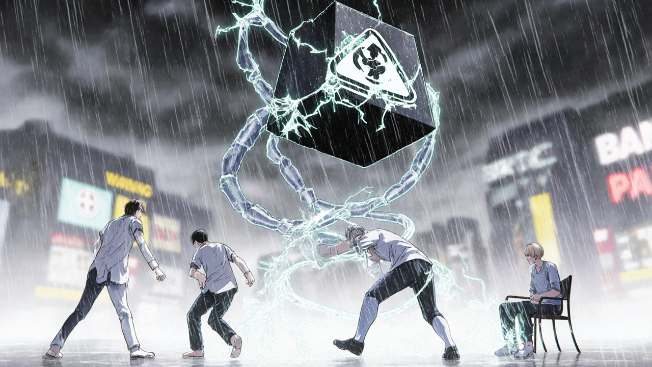 Three patients affected by tendon rupture, connected by fraying tendon fibers beneath a broken FDA warning symbol.